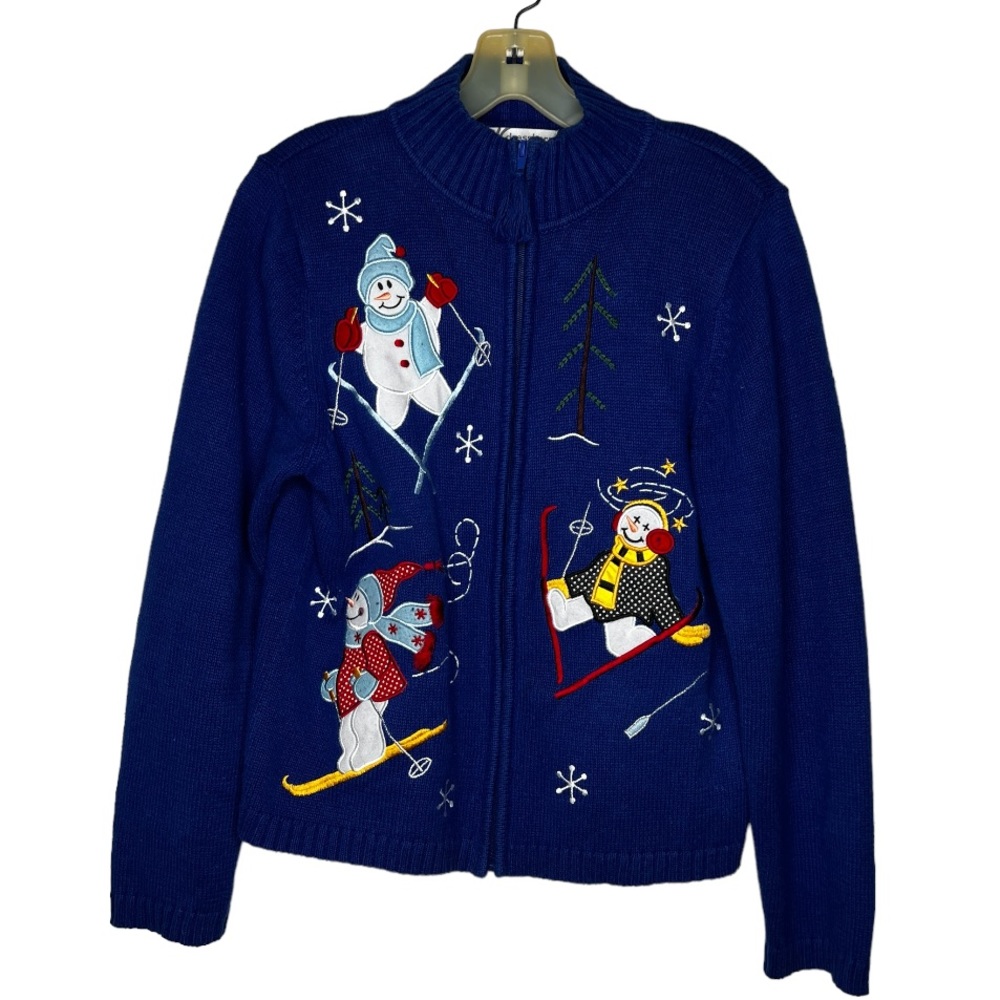 Vintage Dressbarn Vintage Christmas Snowmen Sweater